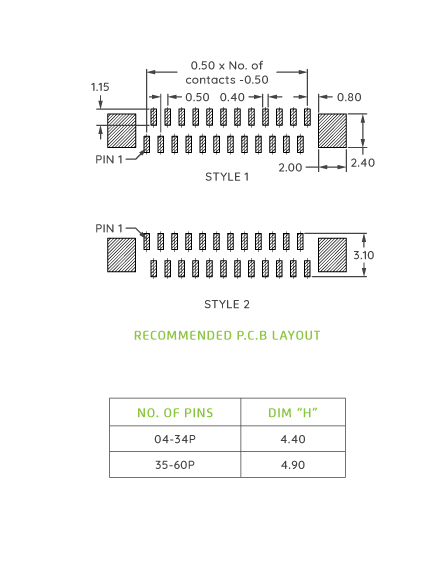 mpcbc-ffc-mf-series-0-50mm-pitch-ffc-fpc-2-0mm-high-zif-connector-recommended-layout-dual-contact-v-smd